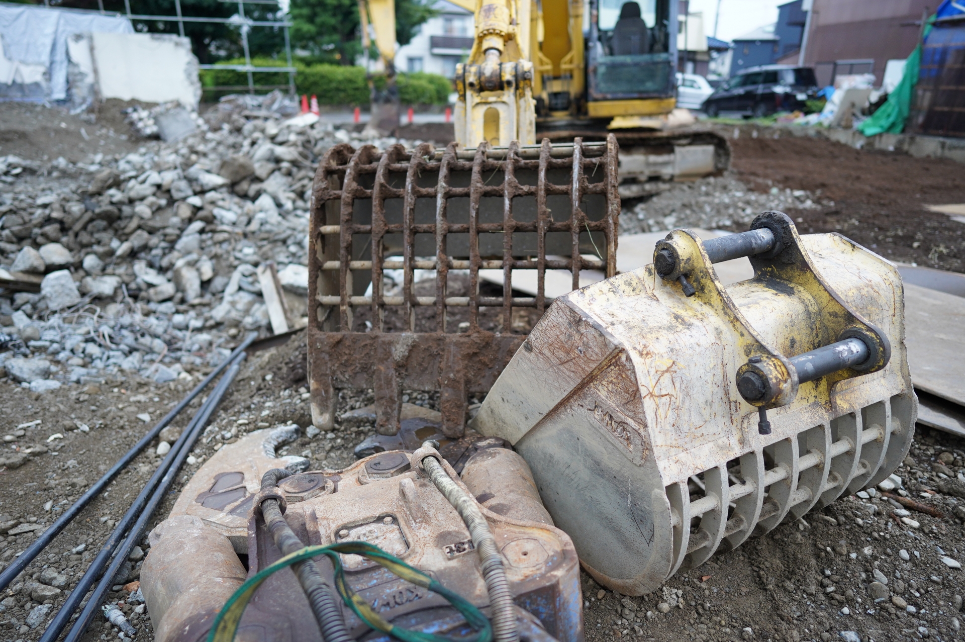 ヘーベルハウスの住宅のスケルトン解体
